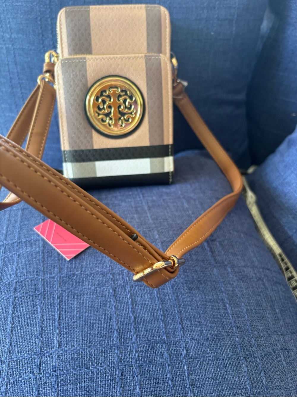 NWT Iconic Bags Plaid Crossbody Wallet Smartphone Purse - Picture 6 of 14